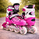 Ролики Scale Sports Pink LF 905 розовые регулируемый размер 38–42 - изображение 1