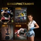 Комплект тайские шорты и брелок-талисман гиря для кикбоксинга мма муай тай тайского бокса смешанных единоборств мужские женские детские спортивные в зал с разрезами боксерские тренировочные сатиновые широкий пояс Univerza Голубые 4_3_XS_7B - изображение 6