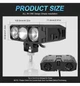 LED Фара Світлодіодні три лінзи 85W 8500Lm 6500K / 3200K DC9-30V IP66 (E06L) 1шт - зображення 3