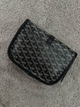 Чоловіча сумка Goyard екошкіра 21 × 15 см Чорна (LUX1270) - изображение 2