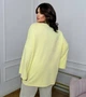 Лонгслив женский из двунитки оверсайз однотонный весенний G&M k-128559 52-54 Размер цвет желтый - изображение 2