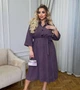 Платье-рубашка женское из микровельвета с поясом миди весеннее G&M k-128573 52-54 Размер цвет фрез - изображение 1