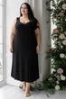 Ночная рубашка длинная XXL+ Нч1230 Чорный, 3XL - изображение 1
