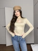 Жіночий лонгслів з вирізом Uaclothes 42-44 Бежевий (like37521-179531349) - зображення 1