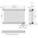 Трубчастий горизонтальний радіатор Warmwell Column 3 колони 18 секції 575x830 білий (CL305783W) - изображение 4