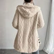 Женский флисовый кардиган с капюшоном CozyWame, размер L-XL, молочный - изображение 6