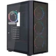Корпус 1stPlayer Go6-BK-4FS7, Black, без БЖ, Midi Tower, ATX / Micro ATX / Mini ITX, 1xUSB 3.0 / 2xUSB 2.0, макс. CPU - 165 мм / VGA - 320 мм, 4x120 мм RGB, бічна панель із загартованого скла - изображение 1