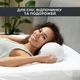 Подушка валик 15х40 см IDEIA ортопедична, для шиї, сну, відпочинку та подорожей, гіпоалергенна біла - зображення 2