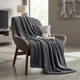 Плед мягкий на диван и кровать Soft Square LUX 200х230см (Евро), теплый фактурный плед-покрывало Графитовый - изображение 2