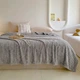 Плед мягкий на диван и кровать Honey Soft LUX 150х200см (полуторный), теплый фактурный плед-покрывало Серый - изображение 2