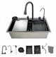 Мийка багатофункціональна Zerix ZH7546-SET-06 Micro Decor Graphite з вбудованим змішувачем з нерж.ст (00149397) - изображение 3