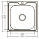 Кухонна мийка накладна Zerix Z5050-04-160E (Satin) (ZX1608) (00149558) - зображення 3