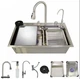 Мийка багатофункціональна Zerix ZH7546-SET-06 Micro Decor SS Color з вбудованим змішувачем з нерж.ст (00149409) - изображение 4