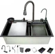 Мийка багатофункціональна Zerix ZH7546-SET-07 Micro Decor Graphite з вбудованим змішувачем з нерж.ст (00149400) - зображення 2