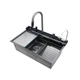 Мийка багатофункціональна Zerix ZH7546-SET-05 Decor Graphite з вбудованим змішувачем з нерж.сталі (Z (00149390) - изображение 1