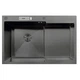 Мийка MIXXUS MH7849L-HK GRAPHITE (MH7849L-HK NANO-BLACK)(3.0/0.9) з нержавіючої сталі "глибоке крило (00149331) - изображение 1