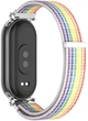 Ремешок тканевый Mi Jobs GT нейлон для Xiaomi Mi Band 8/9/10 с металическим креплением и застежкой на липучке Red and Rainbow (mrk5997) - изображение 2