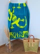 Пляжний рушник Le Comptoir de la plage Opal 90x170 cм бавовняний велюровий махровий яскравий з принтом французький стиль One size Блакитний-жовтий (ZIK0000028125) - изображение 3