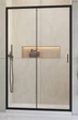 Душові двері RADAWAY Alienta Black DWJ 130 см скло прозоре 10260130-54-01 - зображення 1