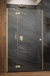 Душові двері RADAWAY Essenza Brushed Gold DWJ 110 см 1385015-99-01L - зображення 1