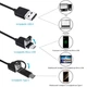 Эндоскоп USB/Type-C 2 м с подсветкой LED Bodasan гибкий кабель, 3 насадки, для Android/ПК (Y102) - изображение 6