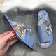 Тапочки женские Белста голубые с открытым носком на танкетке 40р (26 см) 8393 - изображение 3