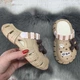 Кроксы детские для девочки Gipanis кофейные с джибитсами 30р (19,5 см) 7180-2 - изображение 6