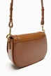 Жіноча сумка-кросбоді Zara Shoulder Bag Коричнева Широкий ремінь - изображение 5