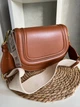 Жіноча сумка-кросбоді Zara Shoulder Bag Коричнева Широкий ремінь - изображение 7