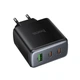 Мережевий зарядний пристрій HOCO C160A Upgrade PD65W(2C1A) charger Black (6942007672009) - изображение 3