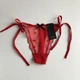 Жіночі прозорі трусики на зав'язках сексуальна білизна Honey Fashion Accessories XXS/XS червоний (2-81) - изображение 5