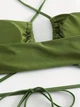 Комплект женский купальник + парео размер S (Green) - изображение 3