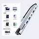 Адаптер-Хаб 8 в 1 (HDMI, RJ45, PD, USB-C, SD/TF), універсальний перехідник Type-C, концентратор, док-станція, розгалужувач для Apple MacBook та Windows - зображення 8