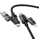 Дата кабель HOCO U151 Goldsmith 4in1 Type-C to USB/Type-C to Lightning 240W (1.2m) (Black) (249924) - изображение 2