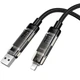 Дата кабель HOCO U151 Goldsmith 4in1 Type-C to USB/Type-C to Lightning 240W (1.2m) (Black) (249924) - изображение 3