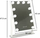 Косметичне люстерко Ikonka LED з 12 діодами 30 x 40 см (5903039748330) - зображення 3