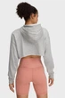 Худи женское Under Armour Ua Icon Terry Crop Hoodie 1389640-011 S Светло-серое - изображение 2