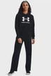 Худи женское Under Armour Ua Rival Fleece Big Logo Hdy 1379501-001 XS Черное - изображение 3