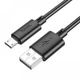 Кабель Hoco X88 Micro-USB 2.4A 100 cм Black - зображення 1