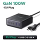 Мережевий зарядний пристрій UGREEN X765 100W 6-port 4C2A GaN Desktop Fast Charging Grey (65190) - зображення 2