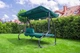 Садова гойдалка з навісом JUST GARDEN Relax Comfort "Зелена" - розкладна, 3х-місна гойдалка з посиленим каркасом. Чудовий варіант для затишного відпочинку - зображення 6