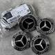 Колпачки на диски Mercedes-Benz оригинальные черные A1714000125 заглушки ступицы эмблема Mercedes комплект 75 мм - изображение 4