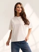 Футболка ISSA PLUS 15626 3XL молочная (issa2007682811601) - изображение 1