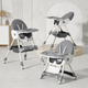 Стільчик для годування Kidoro One (ST-6540) Dark Grey, з екошкіри на колесах - зображення 2