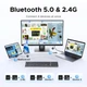 Клавиатура беспроводная UGREEN K552 99 клавиш Bluetooth/2.4G, USB-C, 500 мАч, ножничный механизм, серая, кирилица - изображение 4