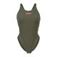 Купальник закритий для жінок Arena TEAM SWIMSUIT SWIM TECH SOLID Темно-зелений 42 (004763-609 42) - зображення 3