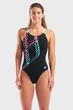 Купальник закритий для жінок Arena GRAPHIC SWIMSUIT SWIM PRO L Чорний, Блакитний, Рожевий 40 (010809-580 40) - изображение 1
