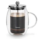 Френч пресс с поршнем Fissman из боросиликатного стекла 18х12.5х19.5см/600мл (9127) - изображение 1