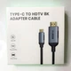 Кабель-переходник USB Type-C на HDMI 8K 60Hz 2 м ZX145 металлический в оплетке черный ( HDMIC8K-2m ) - изображение 8