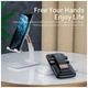 Подставка для планшета и телефона Knight Foldable Desk Mobile Phone Holder Stand (Plastic) Black Essager (EZJZM-QSSJ01) - изображение 4